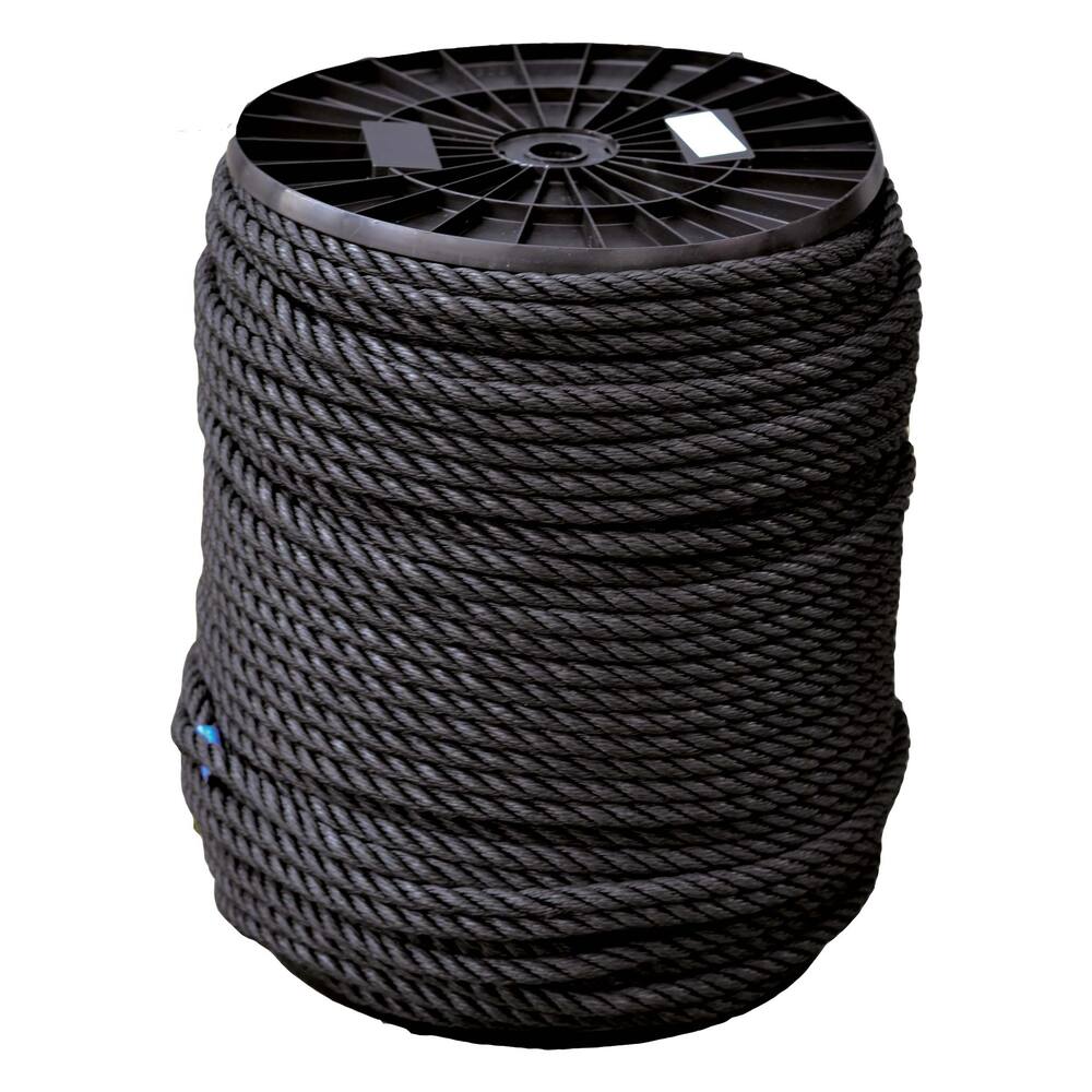 PP MULTI 3 STRENGS ZWART   6MM HASPEL 220M