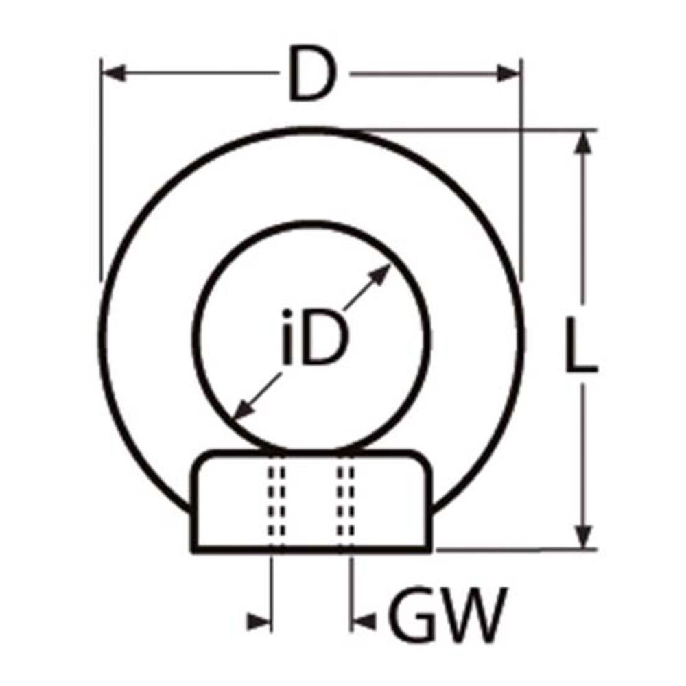 EDELSTAHL 316 RINGMUTTER M10