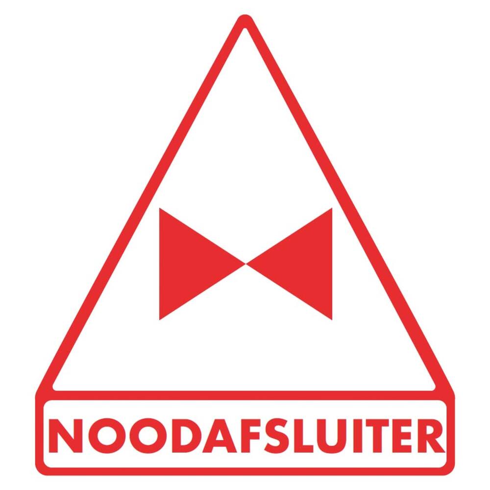 AUFKLEBER NOTVENTIL SYMBOL ROT MIT TEXT NOODAFSLUITER (NIEDERLÄNDISCH) 10 X 11 CM