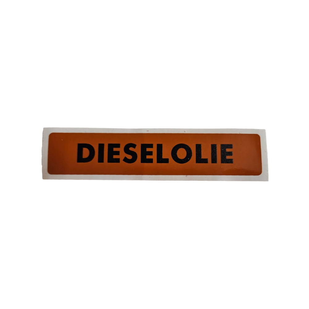 STICKER DIESELOLIE OKERBRUIN (RAL 8001) 10 X 2 CM