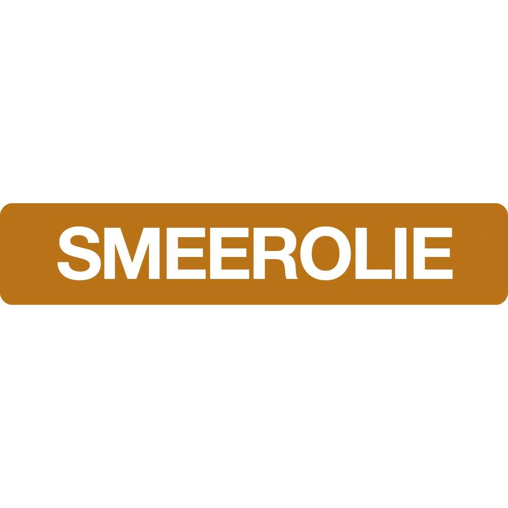 STICKER SMEEROLIE BRUIN 10 X 2 CM