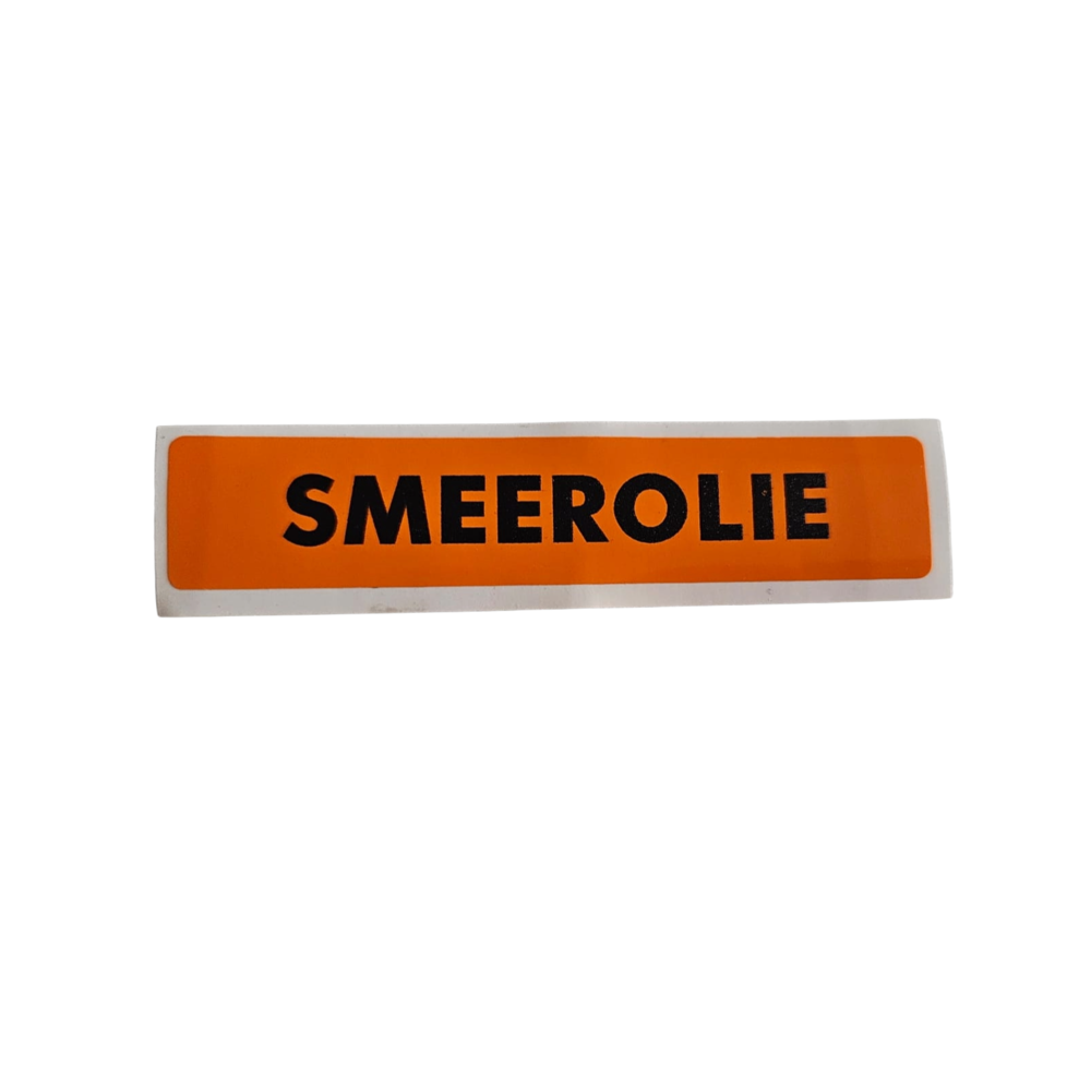 STICKER SMEEROLIE PASTEL (DUTCH) ORANGE (RAL 2003) 10 X 2 CM