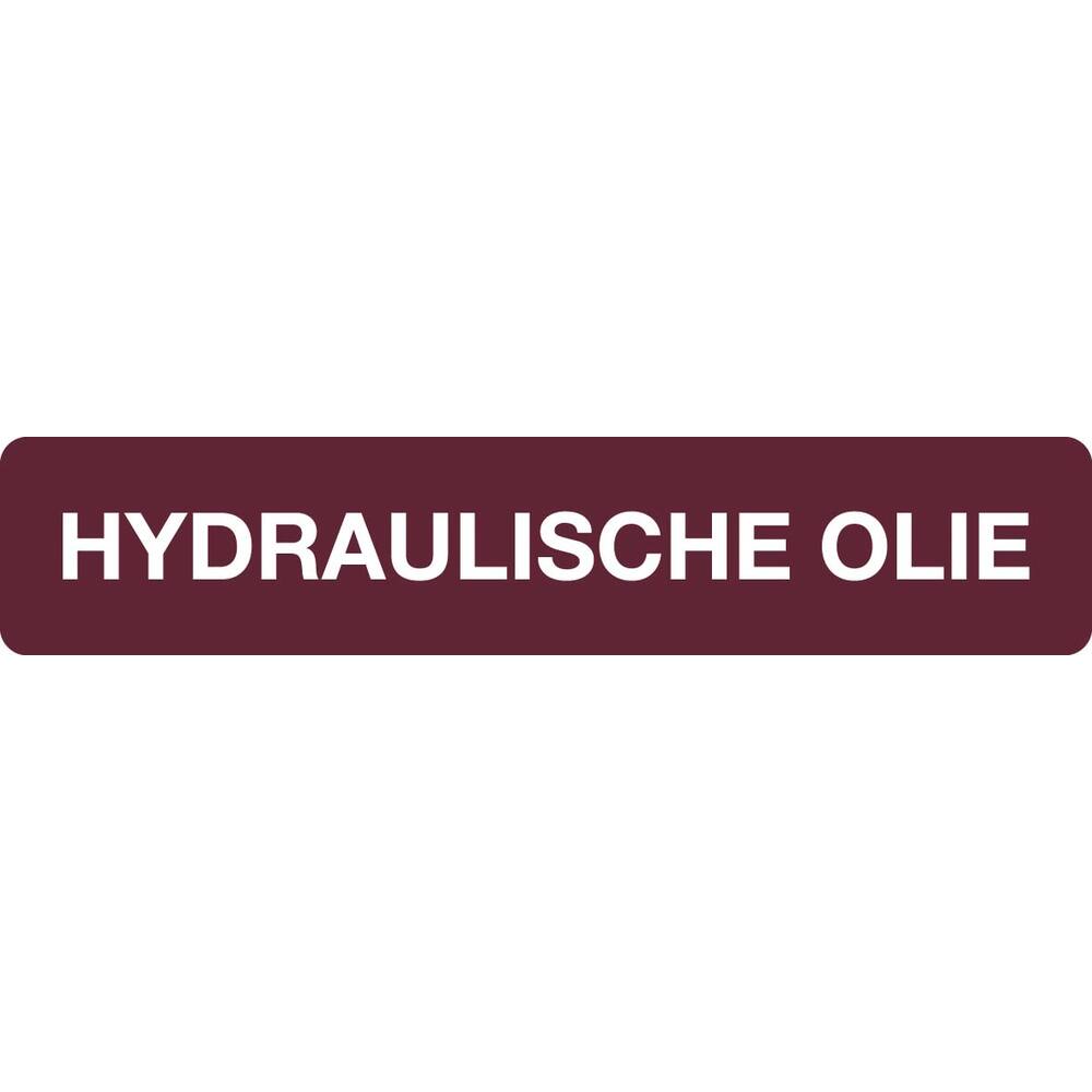 AUTOCOLLANT HYDRAULISCHE OLIE (NÉERLANDAIS) 10 X 2 CM