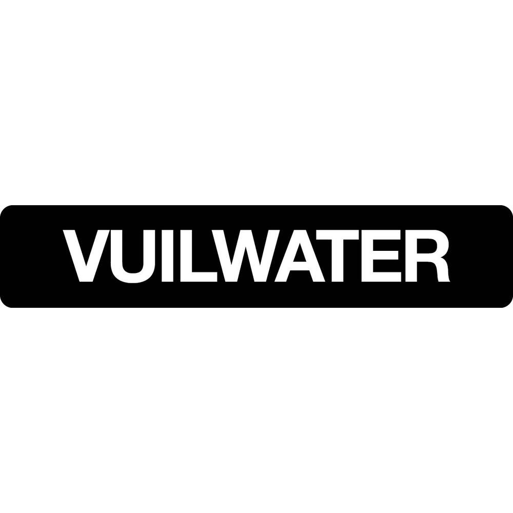STICKER VUIL WATER (DUTCH) 10 X 2 CM