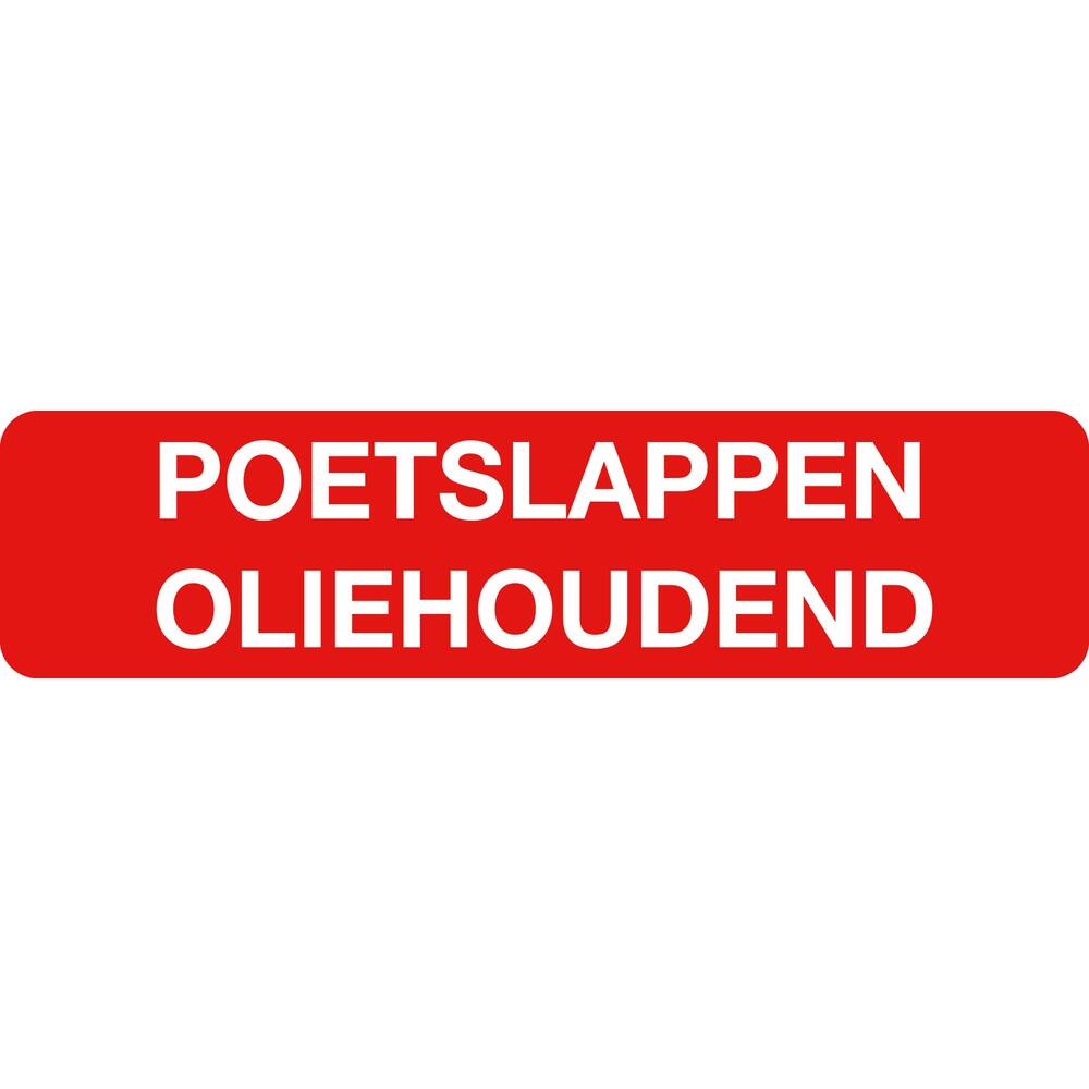 AUTOCOLLANT POETSLAP OLIEHOUDEND (NÉERLANDAIS) 17 X 4 CM