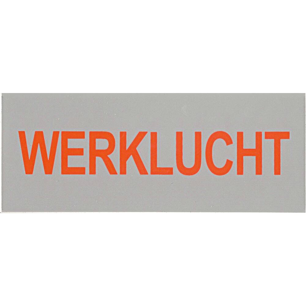 AUTOCOLLANT DE TUYAU WERKLUCHT (NÉERLANDAIS) 20 X 8 CM