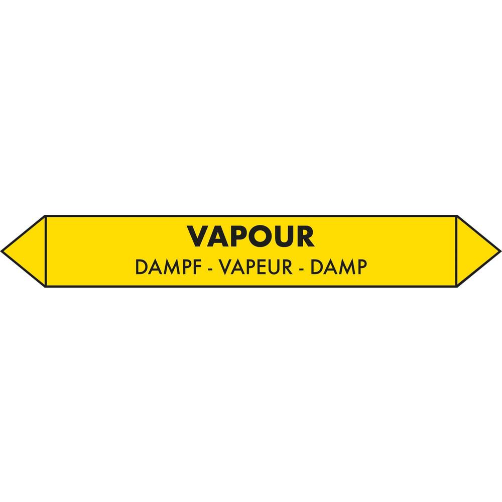 PIPE STICKER VAPOUR (DUTCH, ENGLISH, GERMAN, FRENCH) 45 X 6.5 CM