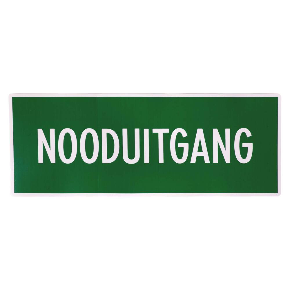 STICKER NOODUITGANG (DUTCH) 30 X 12 CM