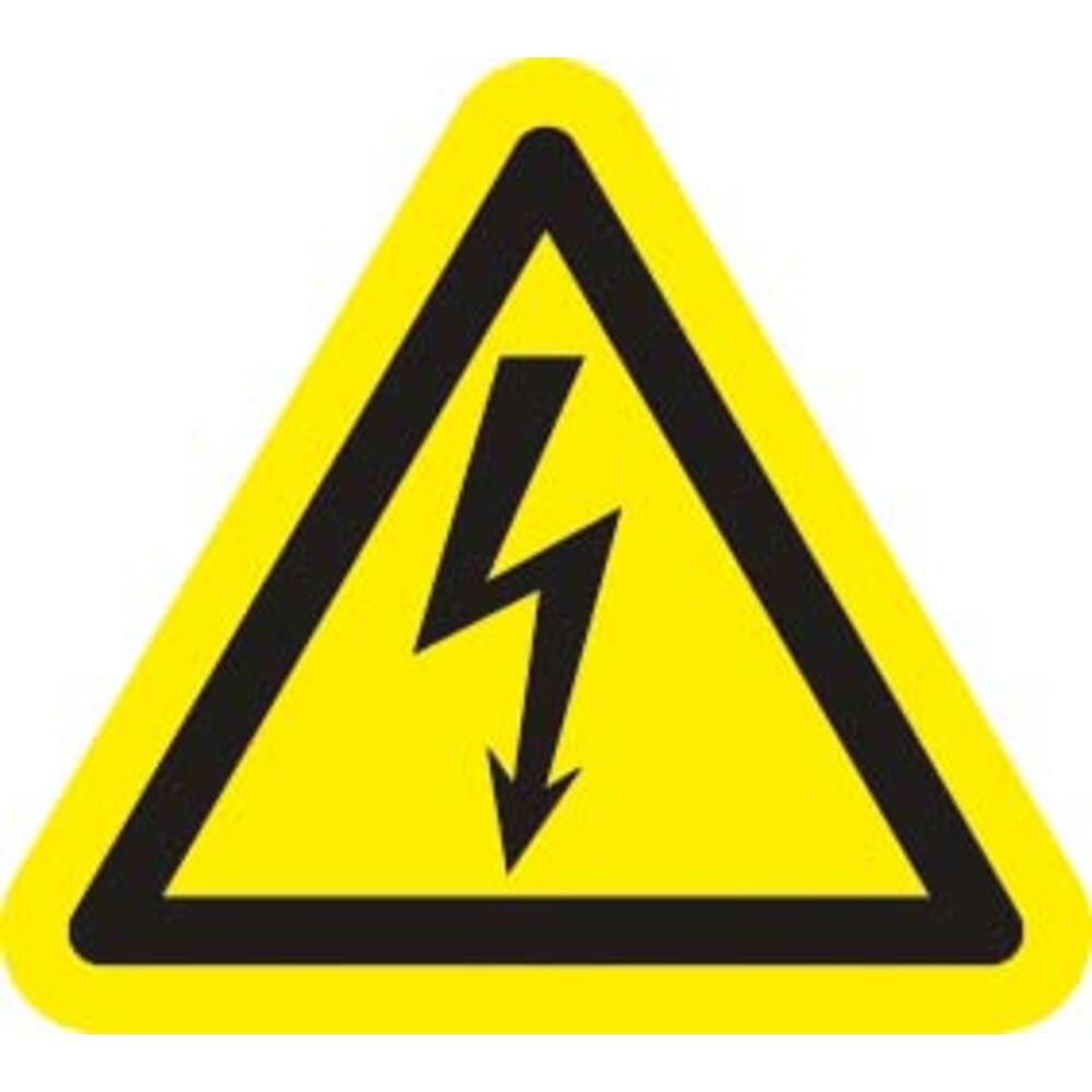 STICKER CAUTION ELECTRICITY 18 X 18 X 18 CM