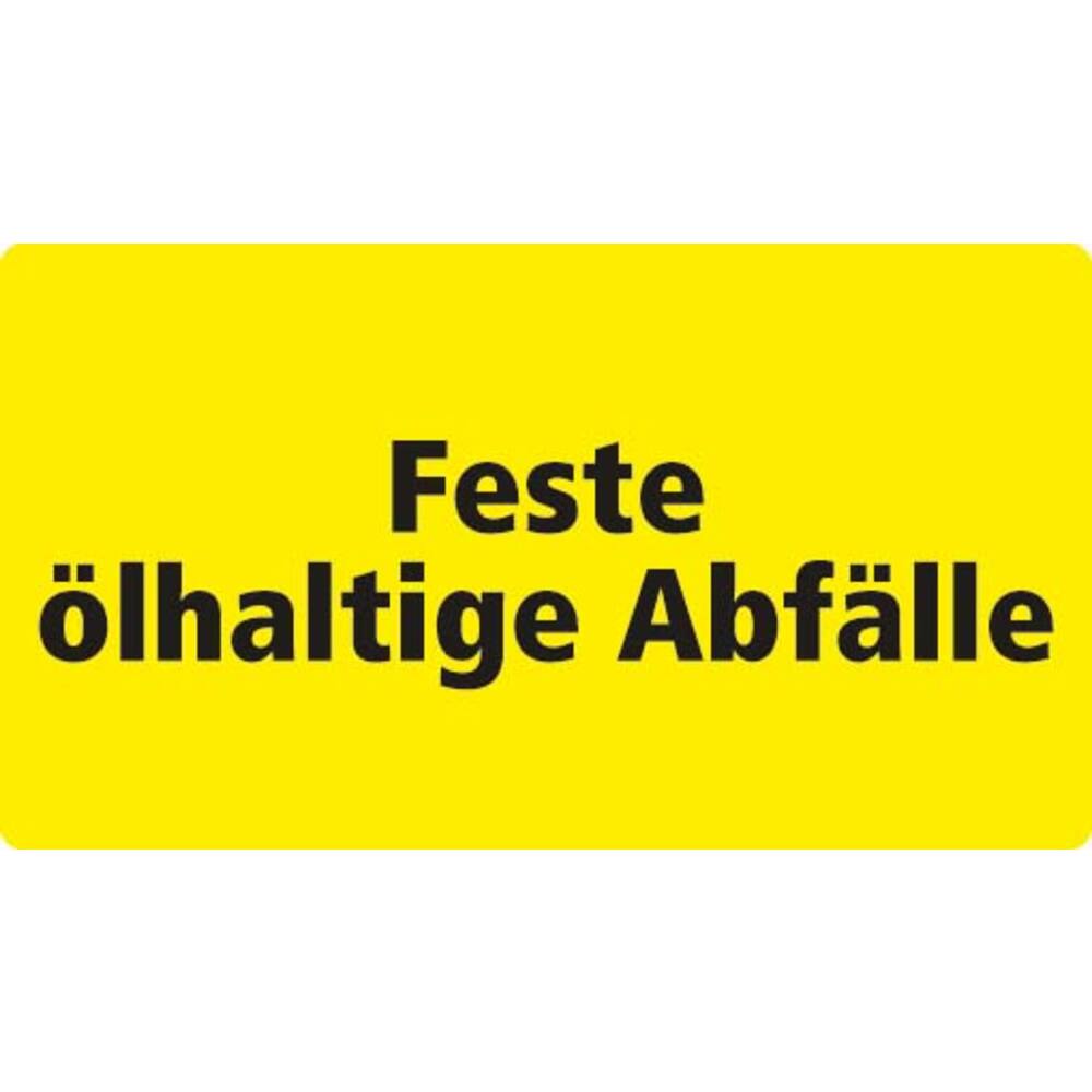 STICKER FESTE ÖLHALTIGE ABFÄLLE (GERMAN) 18 X 10 CM