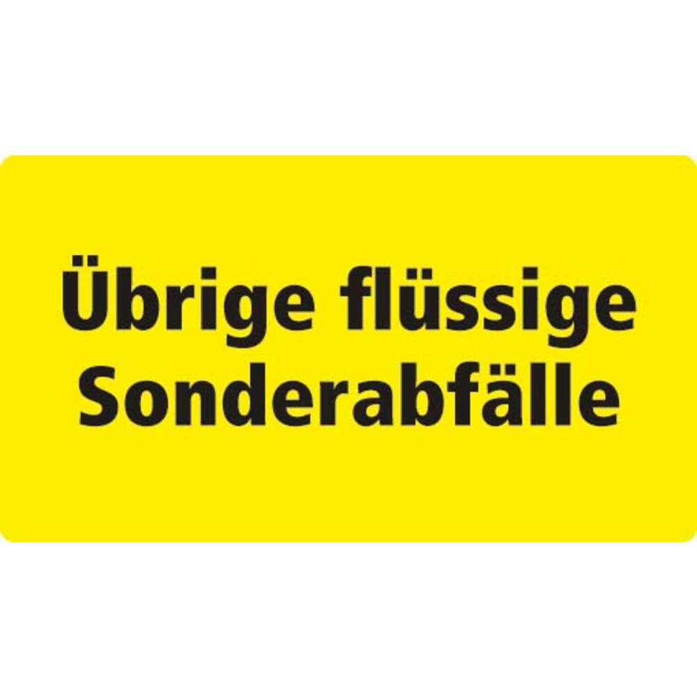 STICKER ÜBRIGE FLÜSSIGE SONDERÄBFALLE (DUITS) 18 X 10 CM