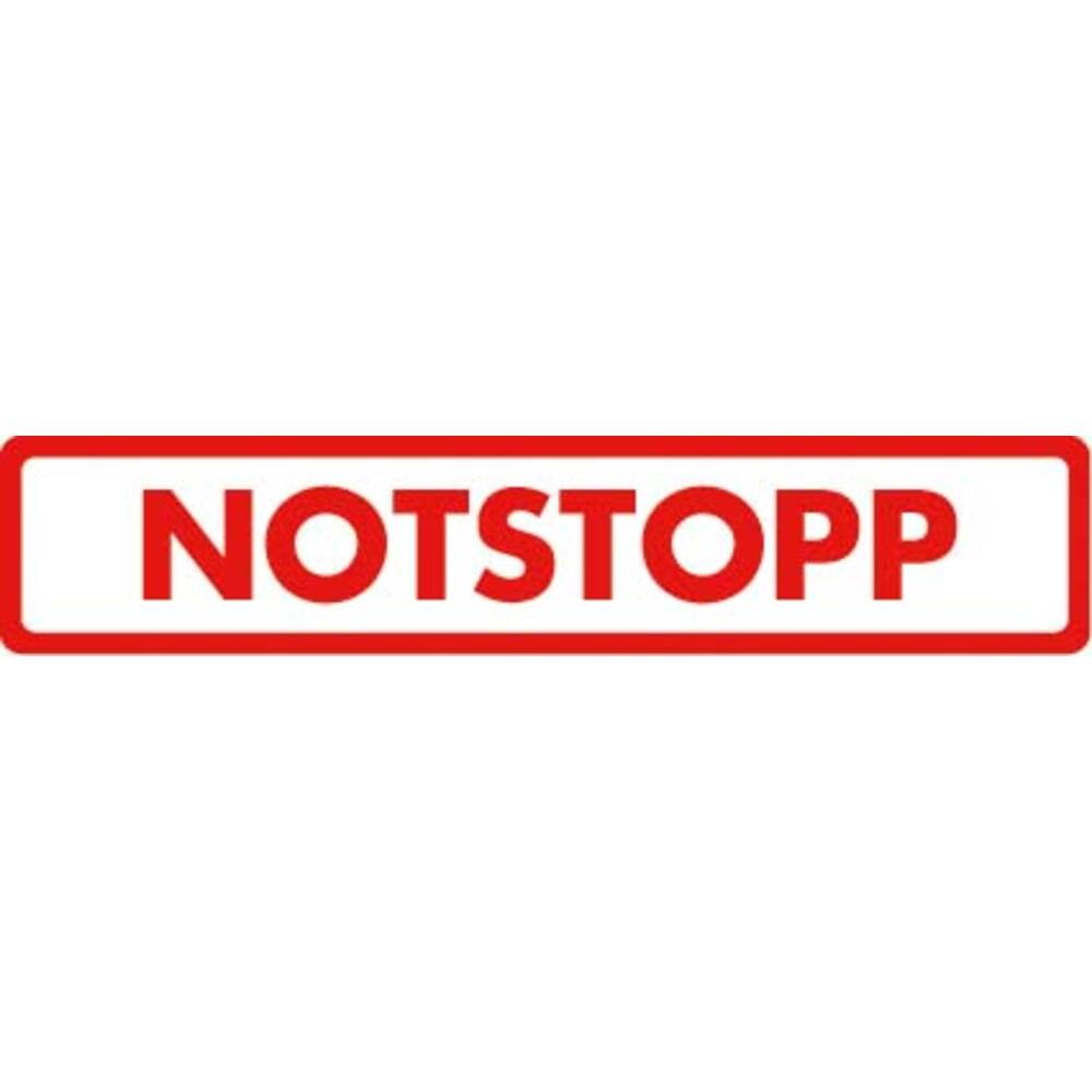 AUFKLEBER NOTSTOPP 15 X 3 CM