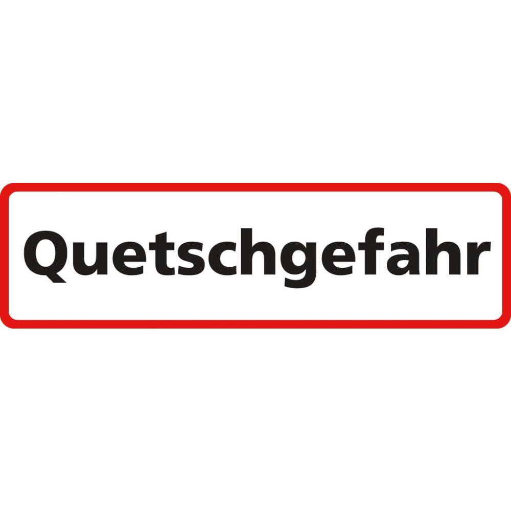 AUFKLEBER QUETSCHGEFAHR 35 X 10 CM