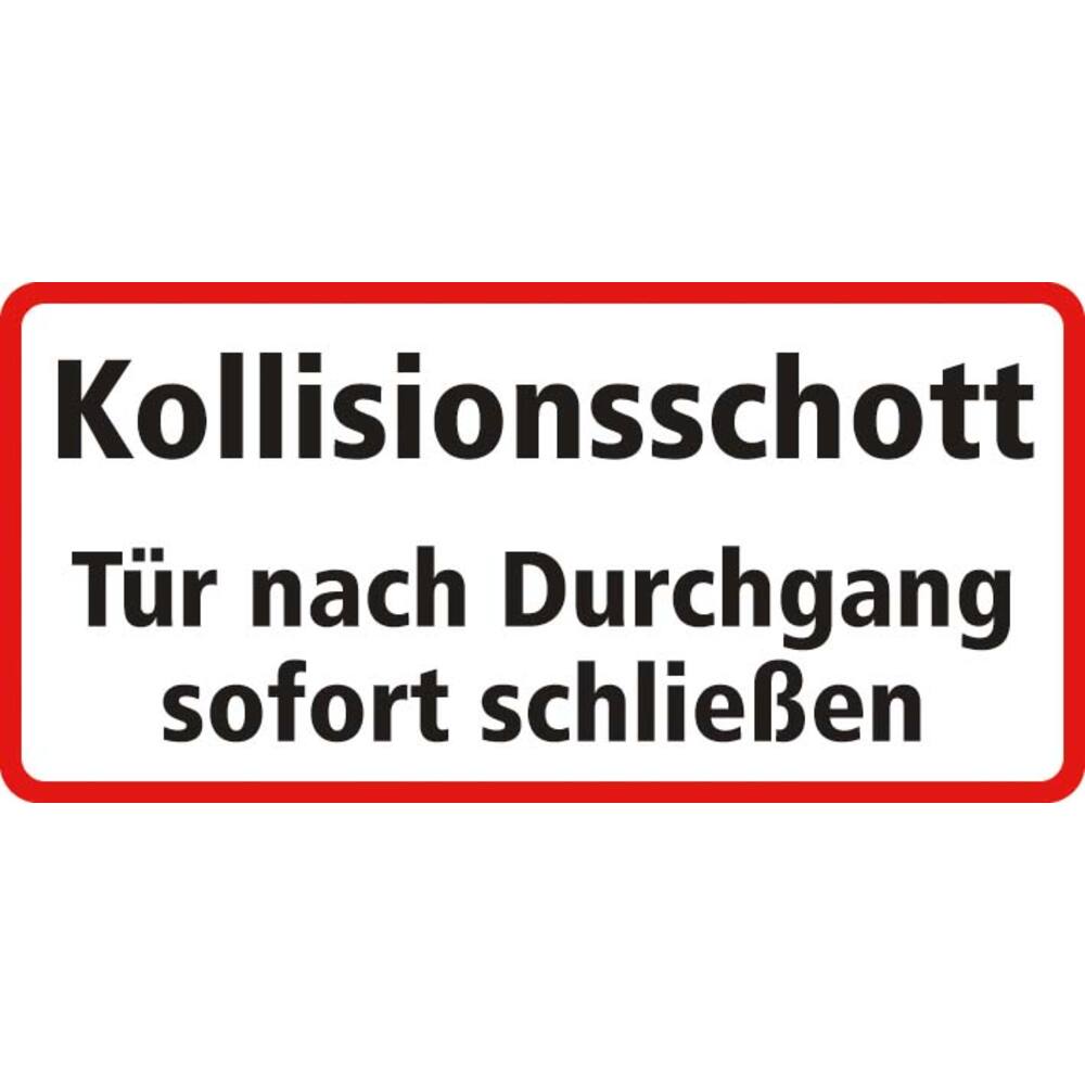 AUTOCOLLANT KOLLISIONSSCHOTT TÜR NACH DURCHGANG SOFORT SCHLIESSEN (ALLEMAND) 25 X 12 CM