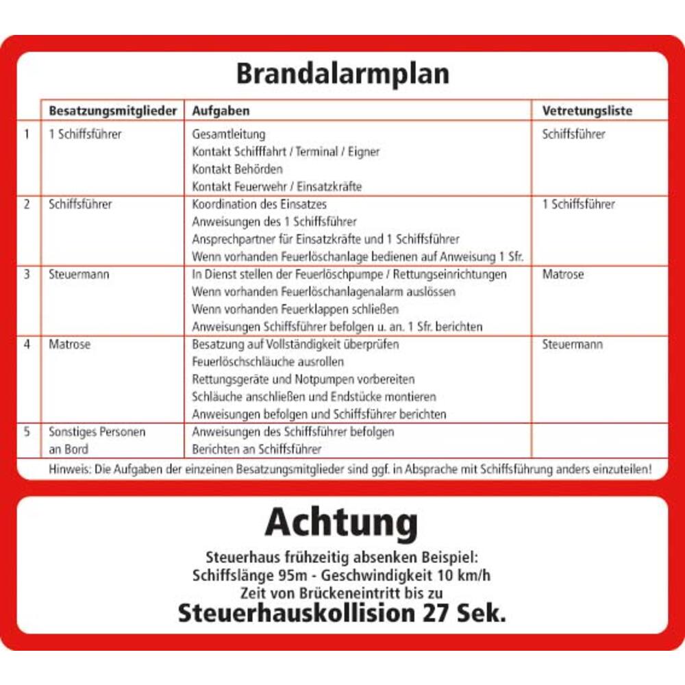 AUTOCOLLANT BRANDSCHUTZPLAN (ALLEMAND) 20 X 18 CM