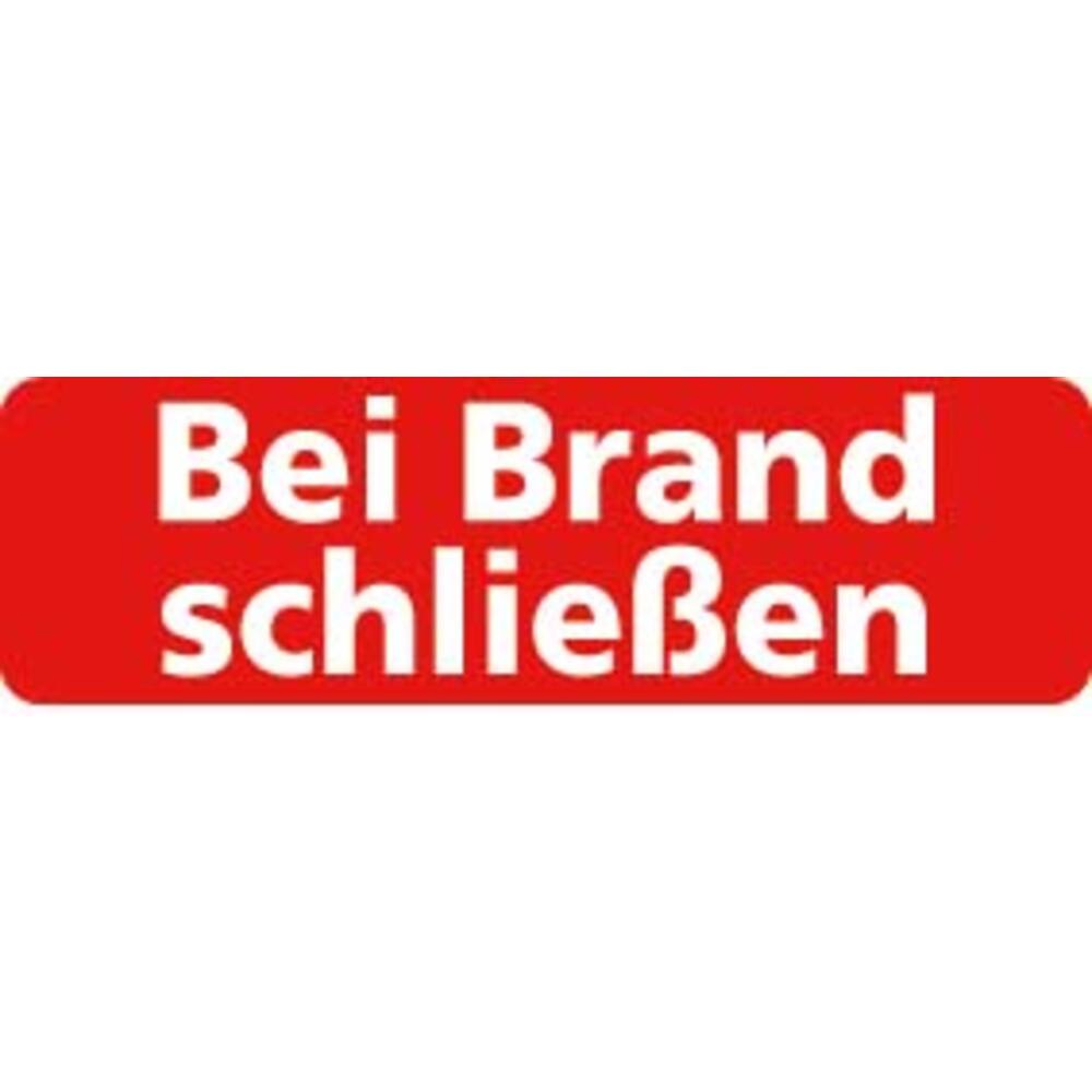 STICKER BEI BRAND SCHLIESSEN (GERMAN) 10 X 3 CM