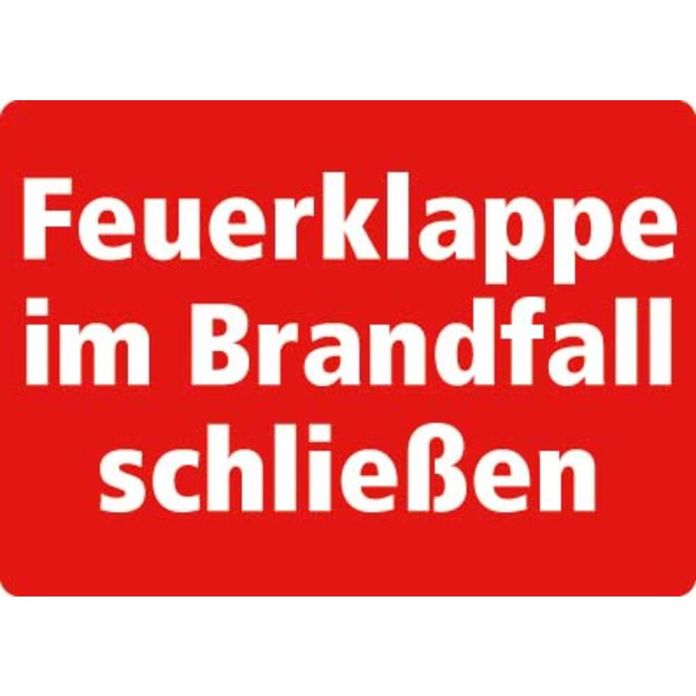 STICKER FEUERKLAPPE IM BRANDFALL SCHLIESSEN (DUITS) 14 X 10 CM
