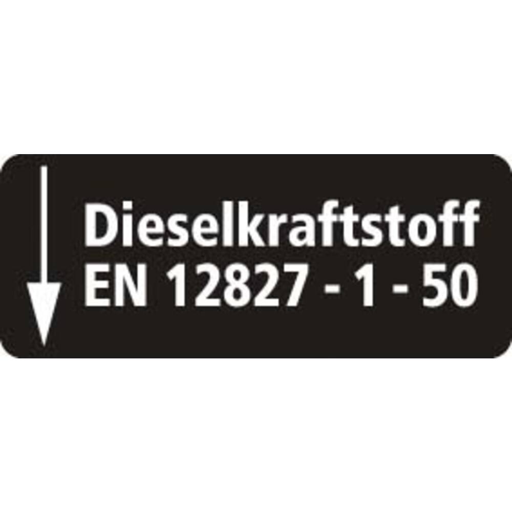 AUTOCOLLANT DIESELKRAFTSTOFF EN 12827-1-50 (ALLEMAND) 10 X 4 CM