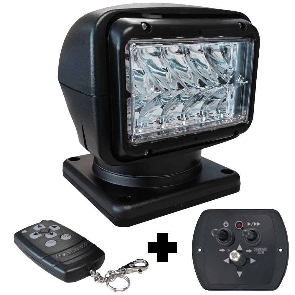 LED ZOEKLICHT MANTAGUA VALAN ZWART - 1000M BEREIK 12-24V (IP68)