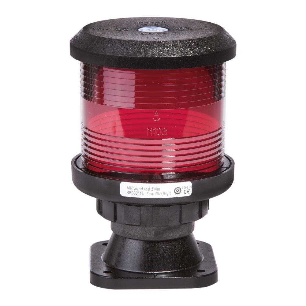 DHR35 ECLAIRAGE VISIBLE DE TOUS LES COTES ROUGE, FIXATION PIED 