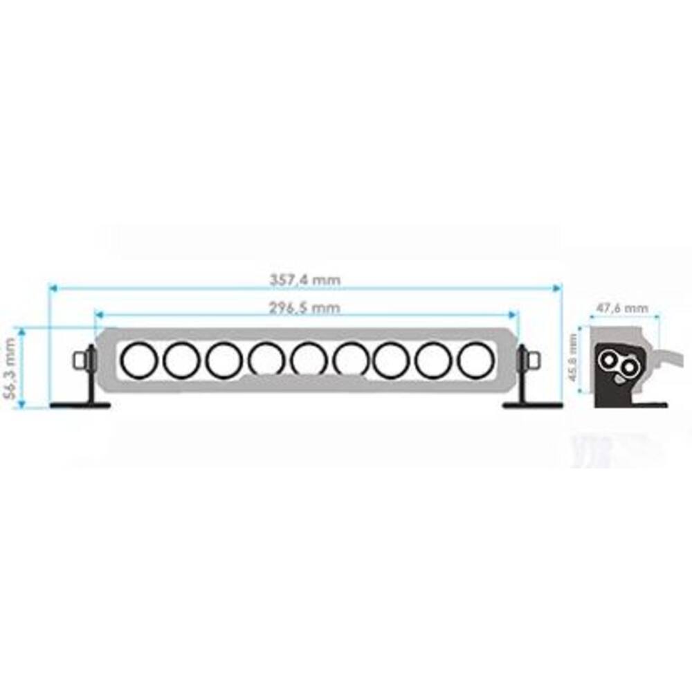 PROJECTEUR À LED MANTAGUA BREHAT - 3000LM 12-36V (IP67) (ANGLES 40 DEGRÉS)
