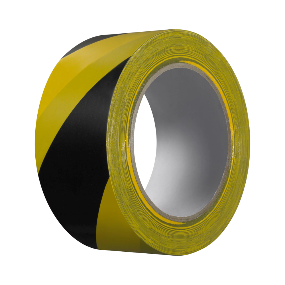 MARKING TAPE 50MMX33M BLACK-YELLOW
