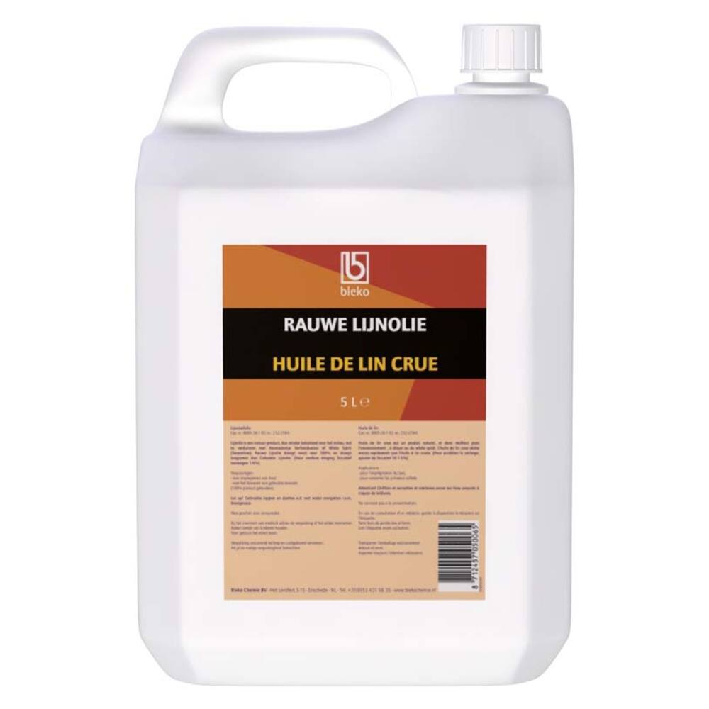 RAUWE LIJNOLIE (ONGEKOOKT) 5L (4 CAN/DOOS)
