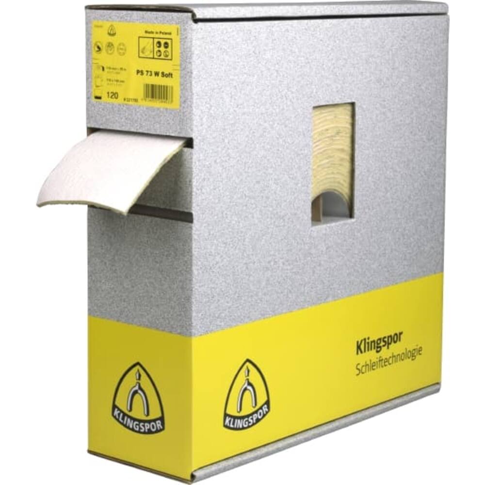ABRASIVE PAPER + FOAM (PS 73 BWF) 115 X 25.000MM, GRIT SIZE 180 (APPROX. 180 PADS PRE-PERFORATED)
