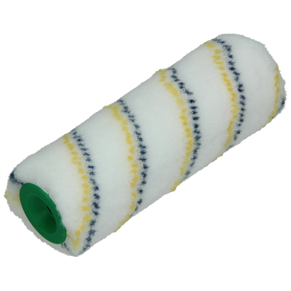 PAINT ROLLER 2K NYLON BLACK/YELLOW STRIPE  18 CM