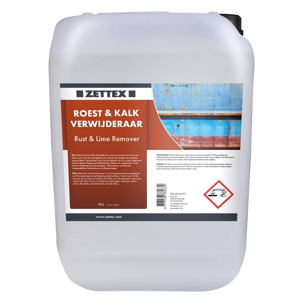 ZETTEX DÉCAPANT DE CALCAIRE ET DE ROUILLE 10L