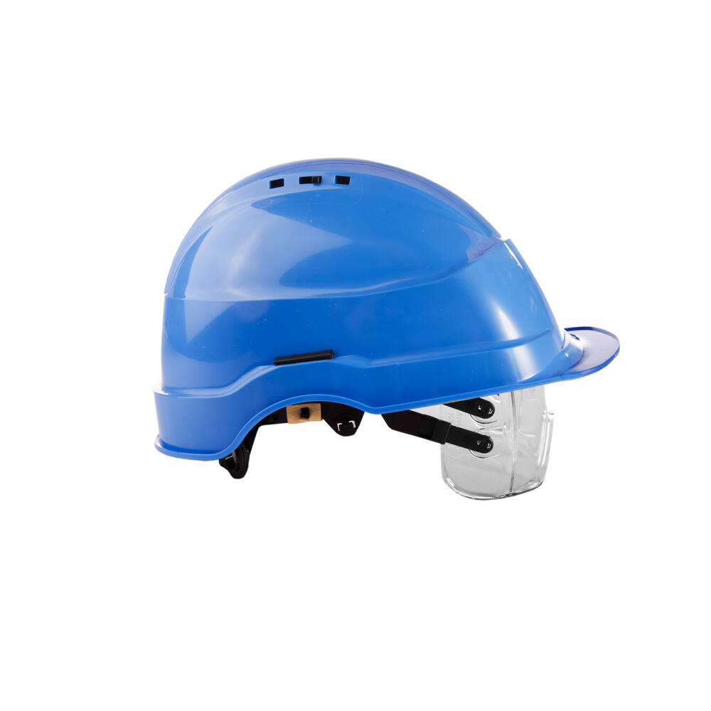 VEILIGHEIDSHELM BLAUW + BRIL
