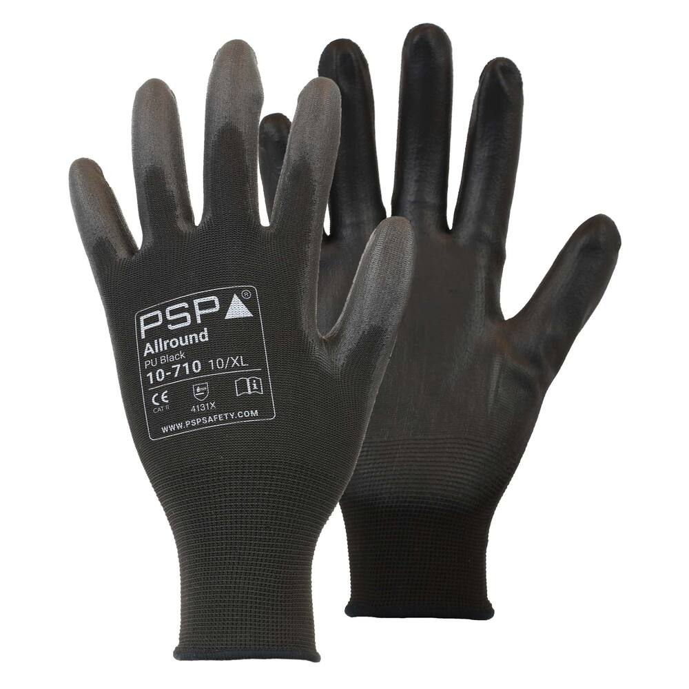 HANDSCHOEN PSP 10-710 ALLROUND PU BLACK, MT 09/L
