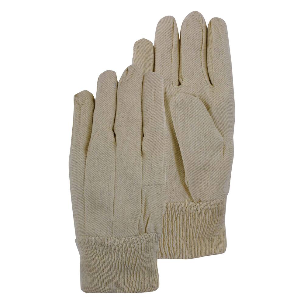 HANDSCHOEN PSP 20-400 COTTON DRILL KW (KNIT WRIST) 12ST, ONE SIZE
