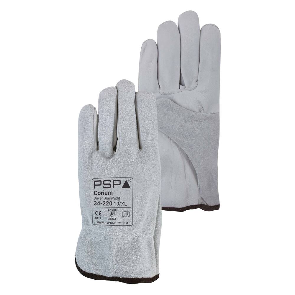 GLOVE PSP 34-220 CORIUM DRIVER GRAIN/SPLIT, SZ 11/2XL