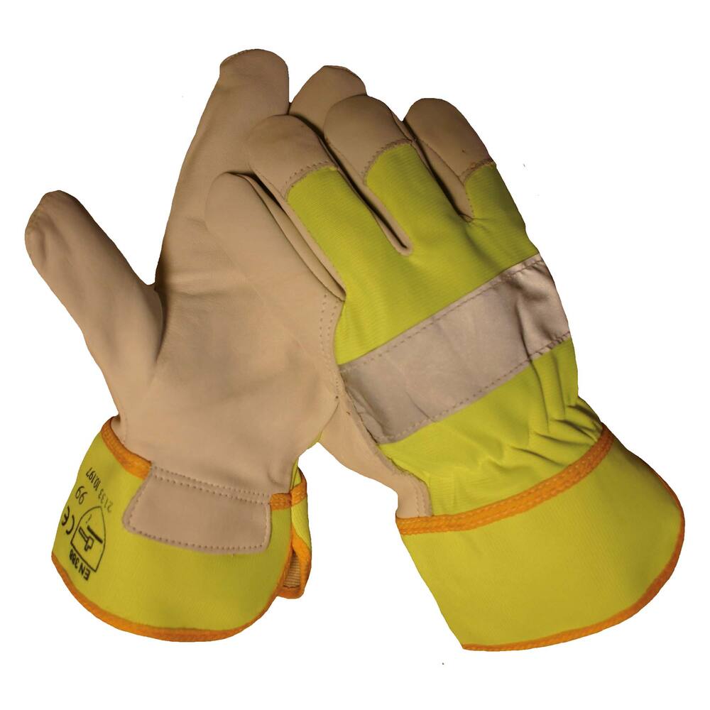 +HANDSCHUHE BOXLEDER-AA FLUORESZIEREND GELB GG M12