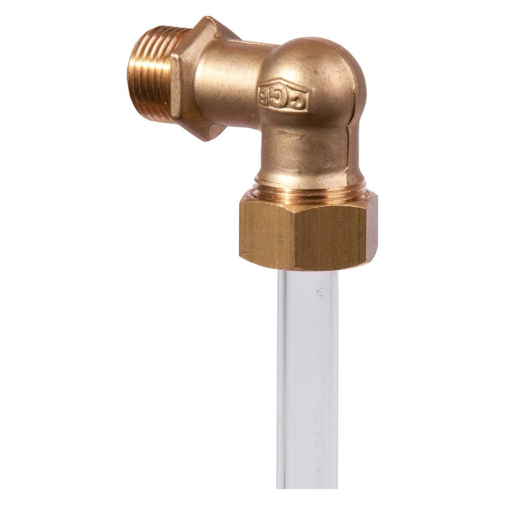 PEILGLASKNIE 1/2" BUITENDRAAD   BOVENZIJDE