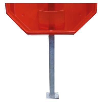 PAAL BOEIKAST RVS 304 1,5M (MET VOETPLAAT)