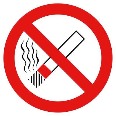 STICKER, ROKEN VERBODEN, SIGARET (GEEN ES-TRIN)