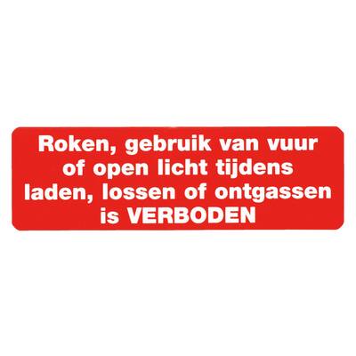STICKER, ROKEN, GEBRUIK VAN OPEN VUUR