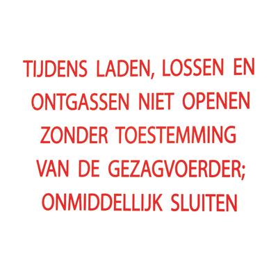 STICKER, TIJDENS LADEN EN LOSSEN