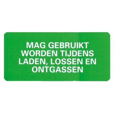 STICKER, WEL TIJDENS LOSSEN