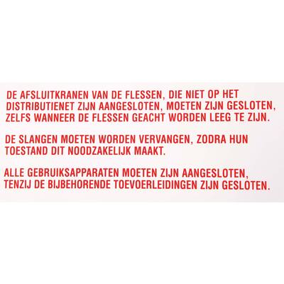 STICKER, INSTRUCTIE VLOEIBAAR GAS
