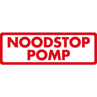 STICKER, NOODSTOP POMP