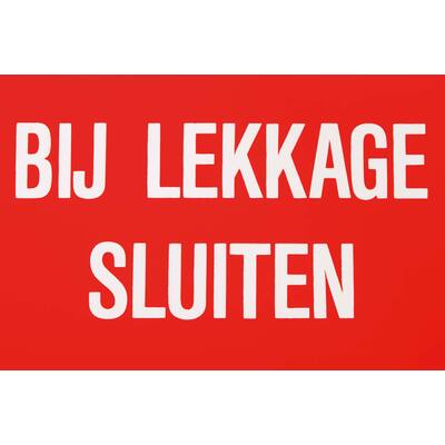 STICKER, BIJ LEKKAGE SLUITEN