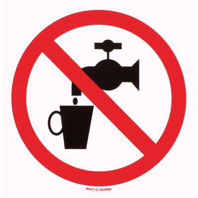 STICKER GEEN DRINKWATER Ø 10 CM