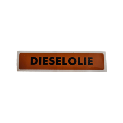 STICKER DIESELOLIE OKERBRUIN (RAL 8001) 10 X 2 CM