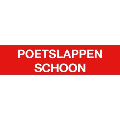 STICKER, POETSLAPPEN SCHOON