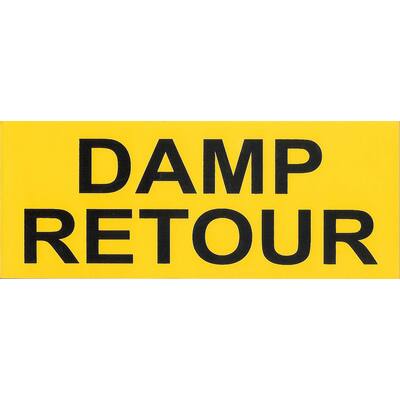 STICKER, DAMP RETOUR
