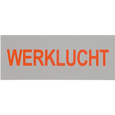 AUTOCOLLANT DE TUYAU WERKLUCHT (NÉERLANDAIS) 20 X 8 CM