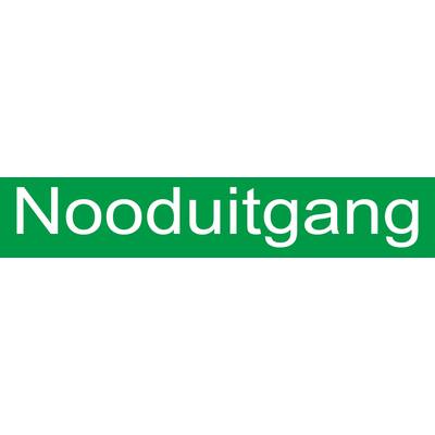 STICKER, NOODUITGANG